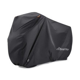 BEEWAY Bike Cover for 2 Bikes, 210T Nylon Waterproof Bicycle Cover Anti Dust Rain UV Protection for Mountain Bike/Road Bike with Lock-holes Storage Bag