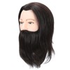 Salon Male Mannequin Head Human Hair Practice Hairdressing Training Head