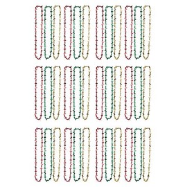 Beistle Fiesta Necklaces 36 Piece Cinco De Mayo Favors Mexican Party Supplies, 33", Red/Green/Gold
