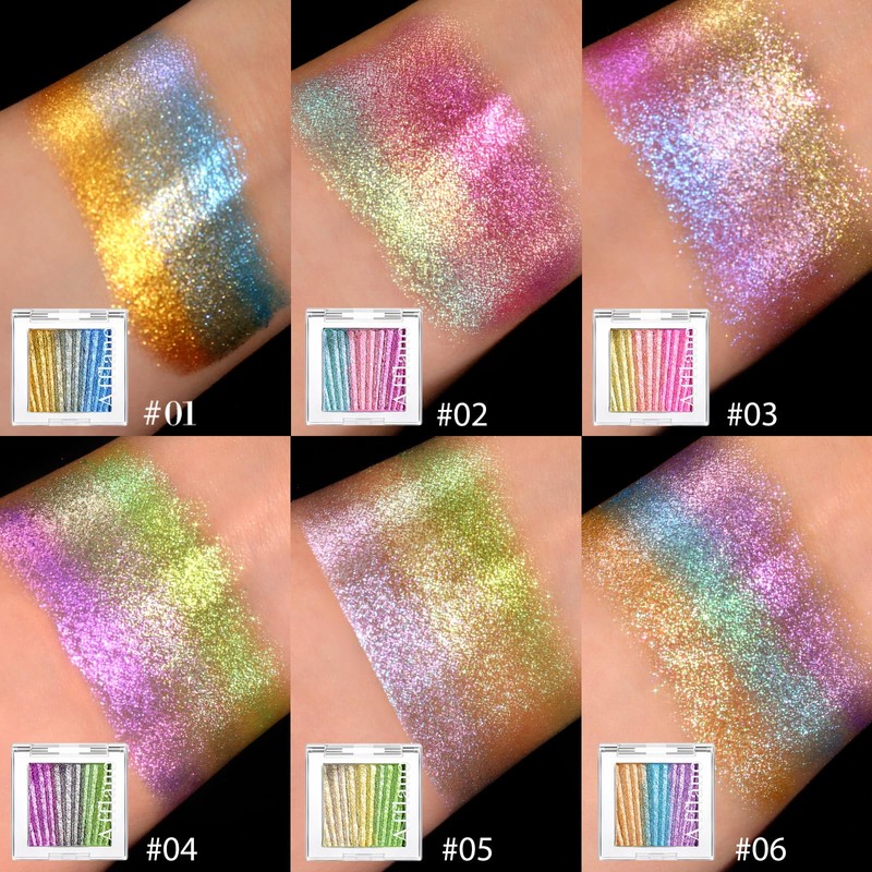Afflano Chameleon Eyeshadow Half Magic, Multichrome Duo Chrome Eyeshadow Palette