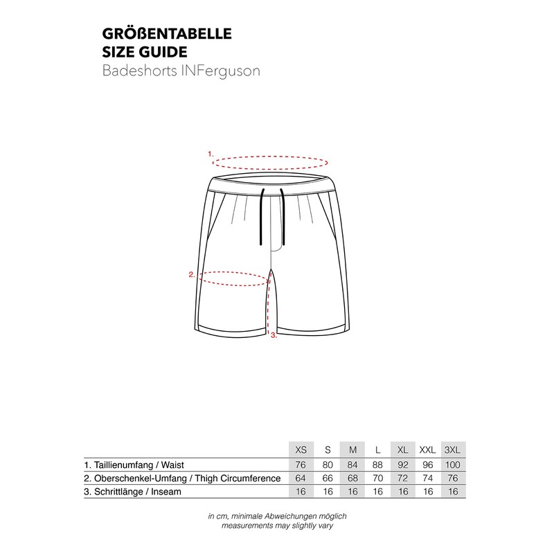 Indicode Men's Ferguson Swimming Trunks with 3 Pockets and Drawstring,