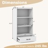 Giantex 4-Tier Bookcase with Drawer, Freestanding Bookshelf with 3 Open