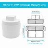 Sewer Cleanout Cap with Plug Pipe Fitting, 4 Inch PVC