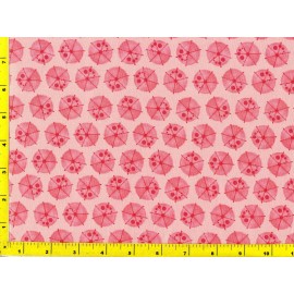 NA Dark Pink Wedged Circles w Dots on Light Pink By The Yard CSHCIR04150