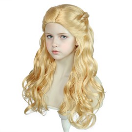IMEYLE Long Blonde Wigs Women Good Witch Princess Wig Blonde Wavy Curly Ponytail Wig Movie Cosplay Queen Wigs for Cosplay Costume Outfit Halloween Party Daily Use+ Hair Cap