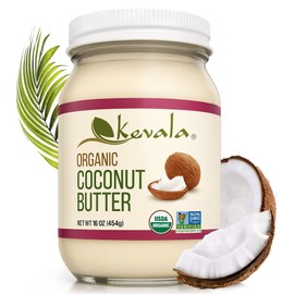 Kevala Organic Coconut Butter – Raw, Cold-Pressed Spread & Cream Alternative for Baking, Desserts & Toast – Vegan, Gluten-Free, Glass Jar, Non-GMO | 16 oz