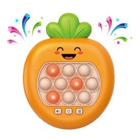 Quick Push Game Console,Pop Fidget Toys ,A Toy Game Machine That Exercises Reaction Ability and Improves Concentration | Gift Idea for Kids & Teens Boys & Girls(Carrot)