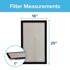 Filtrete 16x25x1 Air Filter, MPR 2800, MERV 14, Healthy Living Ultrafine Particle Reduction 3-Month Pleated 1-Inch Air Filters, 2 Filters, White