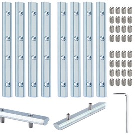 Track Connector Aluminium Profile Screws Profile Connector for T-Nut Series 20 x 20 Super Light Aluminium Profiles, Galvanised Carbon Steel Profile Straight Connector – Pack of 8