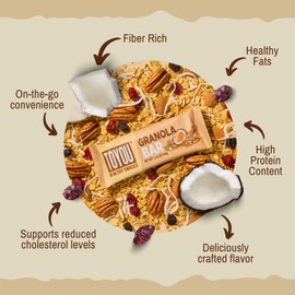 ToYou Gluten Free Chewy Fruit and Nut Bars - Healthy Protein Snacks | Granola Bar - 1.41 Ounce (Pack of 12) | Soft Chewy, Vegan, Fiber-Packed Granola Bars for Adults and Kids, Made with Natural Ingredients