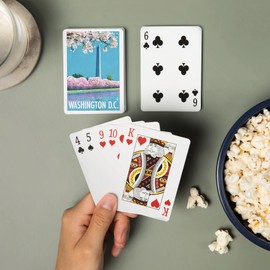 Lantern Press Washington DC, Washington Monument (52 Playing Cards, Poker Size Card Deck with Jokers)