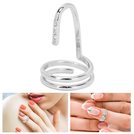 Nail Rings, Fingernail Opening Rings Nail Decoration Finger Tip Rings Decorative Nail Rings Fashion Fingertip Jewelry Nail Art Rings Ladies Wearing Nail Accessories Women(3050