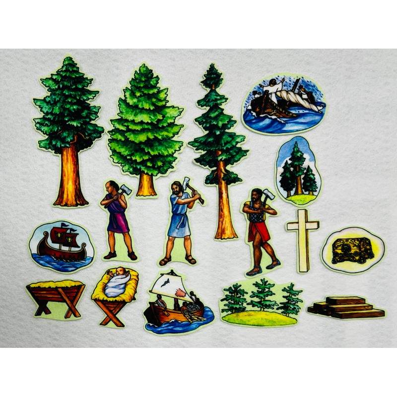 Tale of Three Trees Felt Figures for Flannel Board Stories
