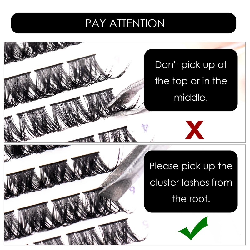 Lash Clusters 144 Pcs Individual Lashes Clusters Eyelash Extensions False