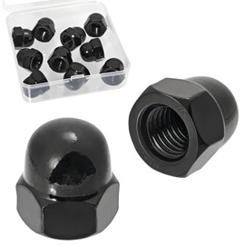 M10-1.5 Acorn Nuts,10PCS Black M10 304 Stainless Steel(18-8) Acorn Cap Nuts (Black, M10(10PCS))