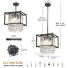 Quxezz Black Crystal Chandeliers for Dining Room Light Fixture 4