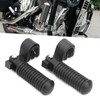 Pair of Motorcycle Foot Pegs Clamp Footrest Mount for 1in