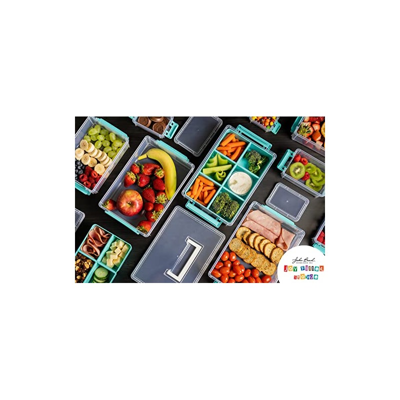 Joy Filled Storage - 2 Clear Stackable Containers 2 lids
