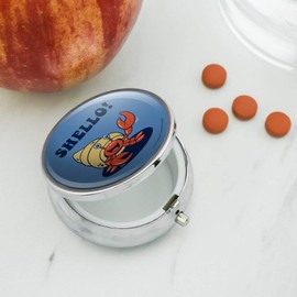 Shello Hello Hermit Crab Shell Funny Humor Pill Case Trinket Gift Box