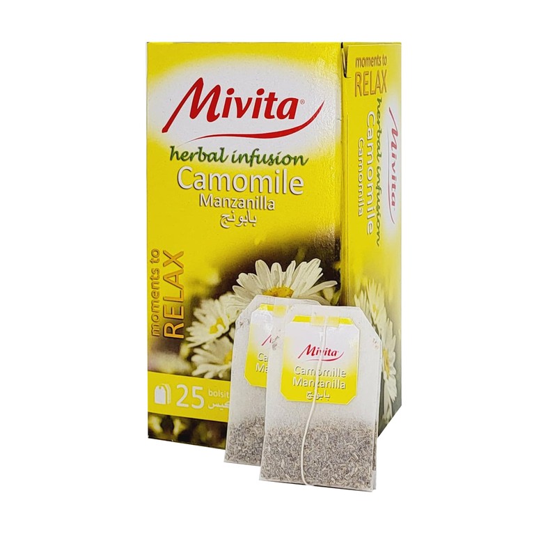 Mivita Camomile Infusion, pack of 4, total of 100 tea