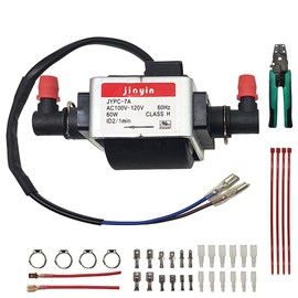 Jiayin JYPC-7A AC 120V 60W 2400cc/min 2bar Water Solenoid Liquid Pump Fit for Rug Doctor/Bissell Deep Carpet Cleaner,Replacement Part Mighty Pro X3,DCC-1,B0600,B0608,etc,with spring clips, inserts