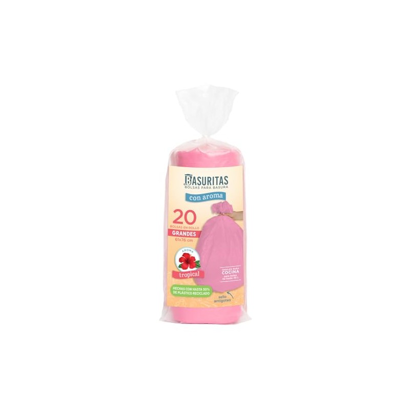 Basuritas | 40 Bolsas De Basura Con Aroma Tropical Basuritas,