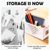 Odowalker Plastic Storage Basket Bins White Organizing Basket 6 Pcs