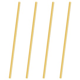 LAVMHAB Brass Rod 3 mm x 200 mm, Solid Round Brass Rods for DIY Crafts (Pack of 4)