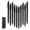 Retractable Ballpoint Pens, 1.0mm Medium Point, BLACK, Pack of 10,