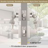 Brotima 2 Pack Keyed Front Door Lockset with Deadbolt, Reversible