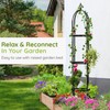 Idzo 100% Metal Obelisk Trellis for Climbing Plants Outdoor 6ft