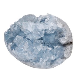 Nupuyai Natural Celestite Crystal Druze Rough Stone Irregular Crystal Cluster Druze Piece Reiki Healing Stone Decoration