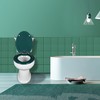 Angol Shiold Wood Toilet Seat, Zinc Alloy Hinges (Elongated, Dark