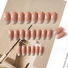 Bufenia 24 Pieces Shiny Acrylic Coffin Ballarina False Nails Gradient