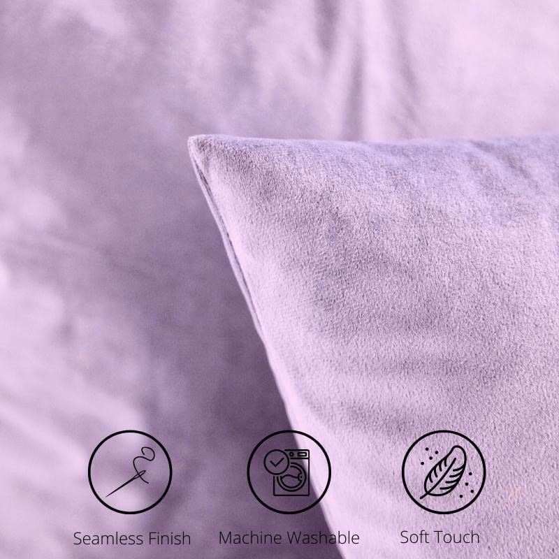 Set of 2 Soft Velvet Cushion Covers 45 x 45