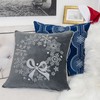 Homey COZY Embroidery Gray Velvet Throw Pillow Cover, Merry Christmas