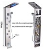ELLO&ALLO Wall Mount Stainless Steel LED Shower Panel Tower System