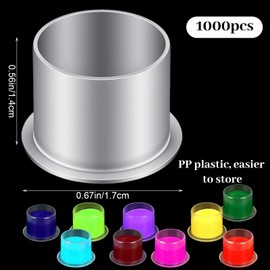 1000 Pcs Tattoo Ink Cups with Large Wide