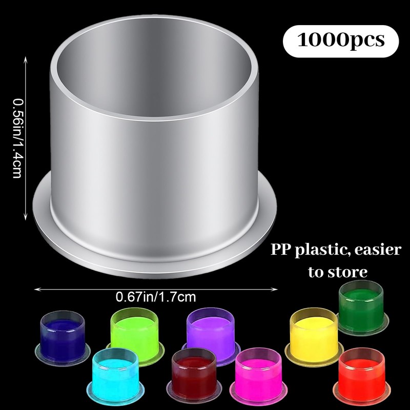 1000 Pcs Tattoo Ink Cups with Large Wide