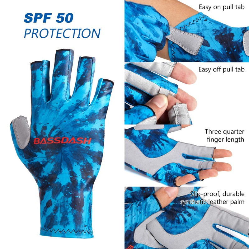 Bassdash ALTIMATE Series Fishing Gloves, UV Protection, Sun Protection, Quick