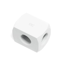 Alphacool 17629 HF 3-Way Connection Distributor G1/4 Internal Thread White Water Cooling Connection