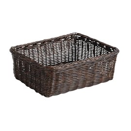 Kesper 17863 Brotkorb aus Kunststoffgeflecht, 32 x 26 x 11 cm, braun-schwarz