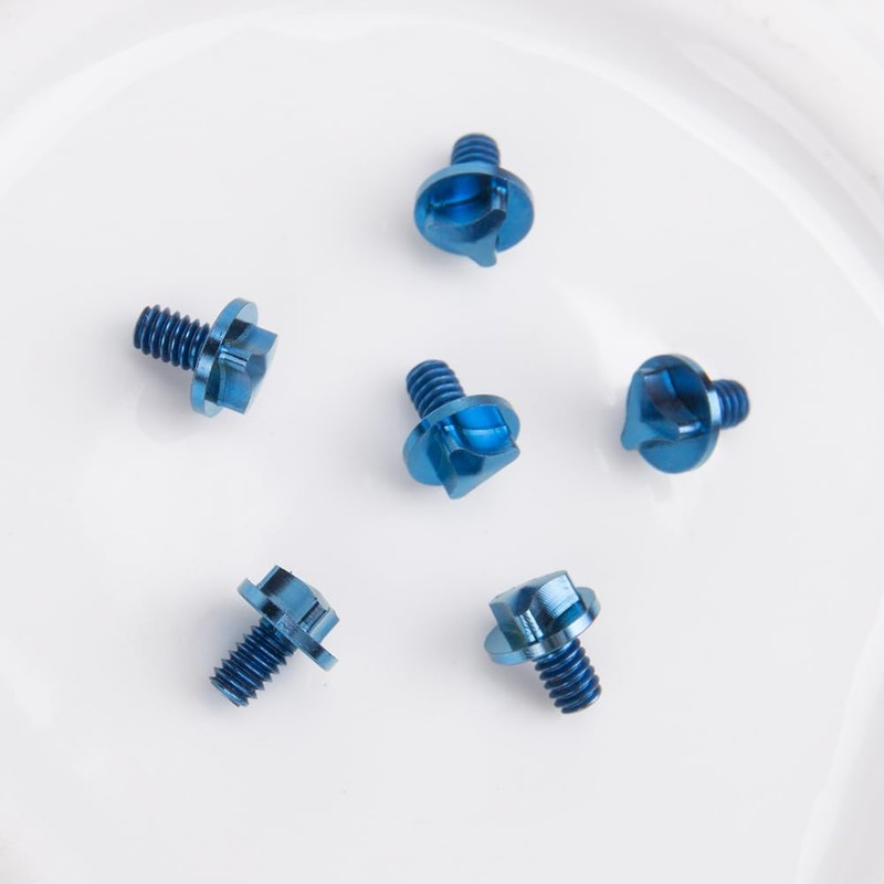 SaiDian 6Pcs Titanium Blue Screw Set Knife Handle Screws for