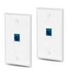 Ethernet Wall Plate Cat6 1 Port Keystone Jack Wall Plate