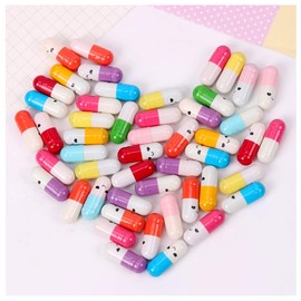 Pack of 200 Letter Capsule Message Capsule Letter Capsules Friendship Capsules Half Pill in Random Colour