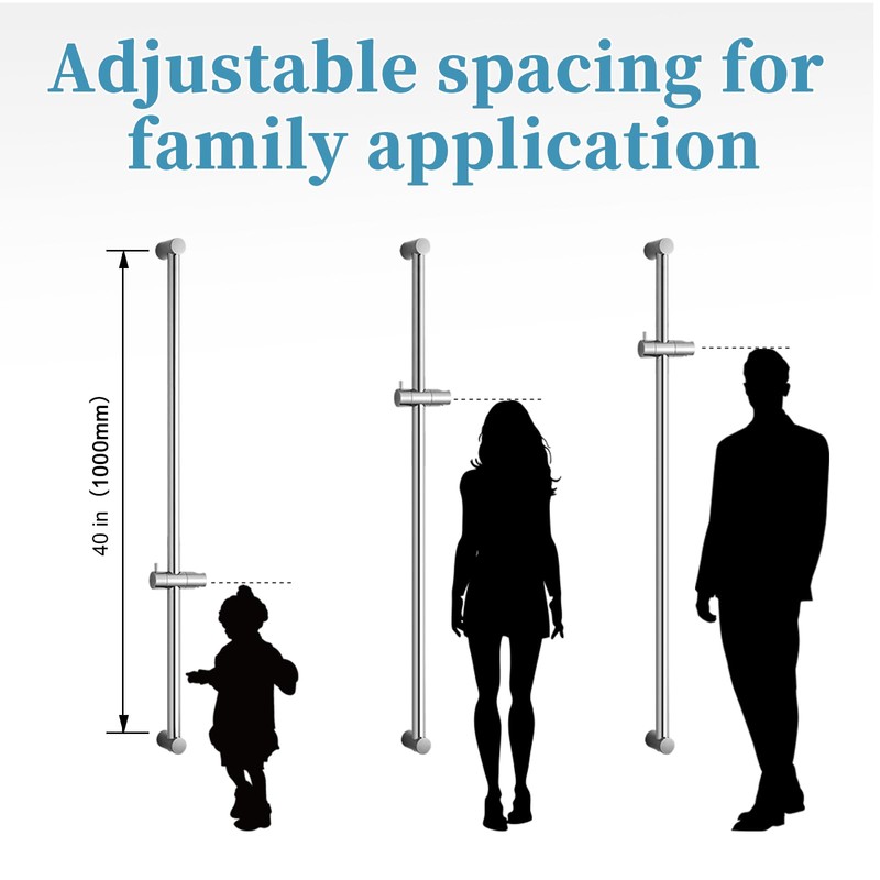 OFFO Shower Slide Bar Combo, Adjustable 40 in Slide Bar