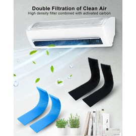 Vaticas Split Filter Fit for Mitsubishi Electric Replace MAC-2330FT-E MAC-3000FT-E without Frames 4 PCS