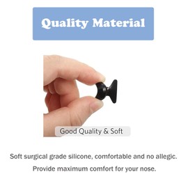 UPIONIC Eyeglass Nose Pads, Silicone Anti Slip Adhesive Eyewear Nose Pads Cushions,2.5mm Thickness Butterfly Shape Glasses Nose Pad for Glasses Plastic Frame Glasses Sunglasses(Black, 5 Pairs)