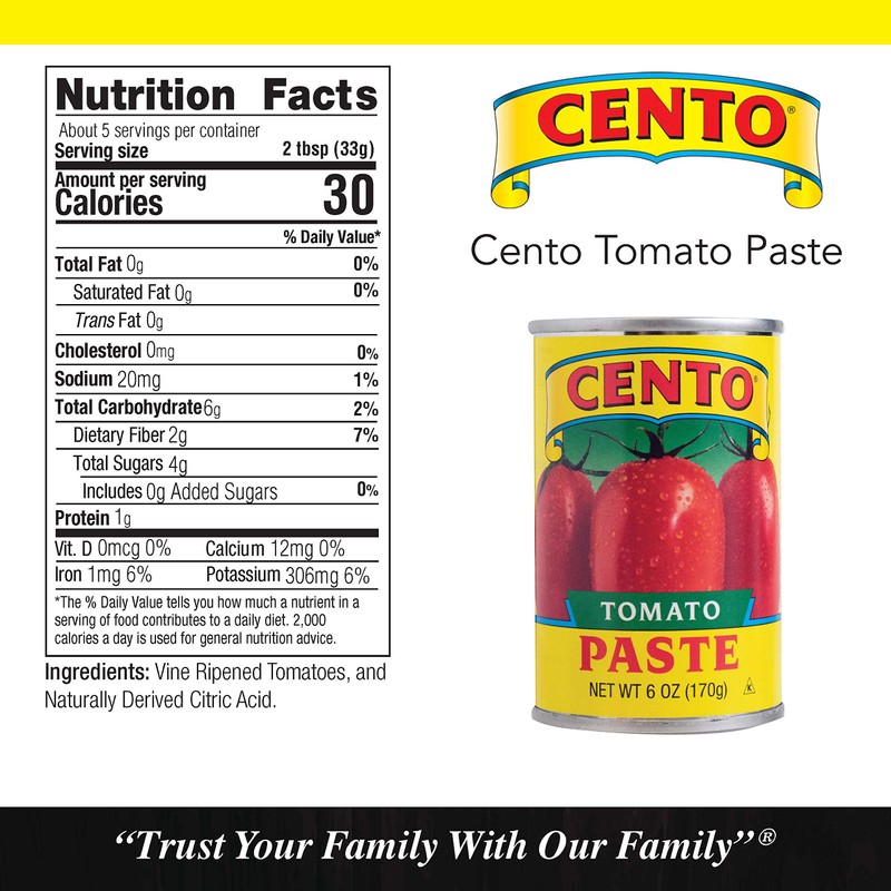Cento Tomato Paste, 6 Ounce Cans (Pack of 48)
