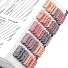 CRASPIRE Bible Tabs Pink Reposition Large Print Stickers Easy to Read and Apply Bible Journaling Tabs Bible Index Tabs for Reading Lover DIY Photo Album Diary Scrapbook Decoration